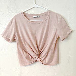 Aritzia Wilfred Free Cropped T-shirt with Twist Front